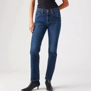 Levi's 501 Authentic High-Rise Button Fly Jeans 28x30 Straight Leg Med Wash 90s